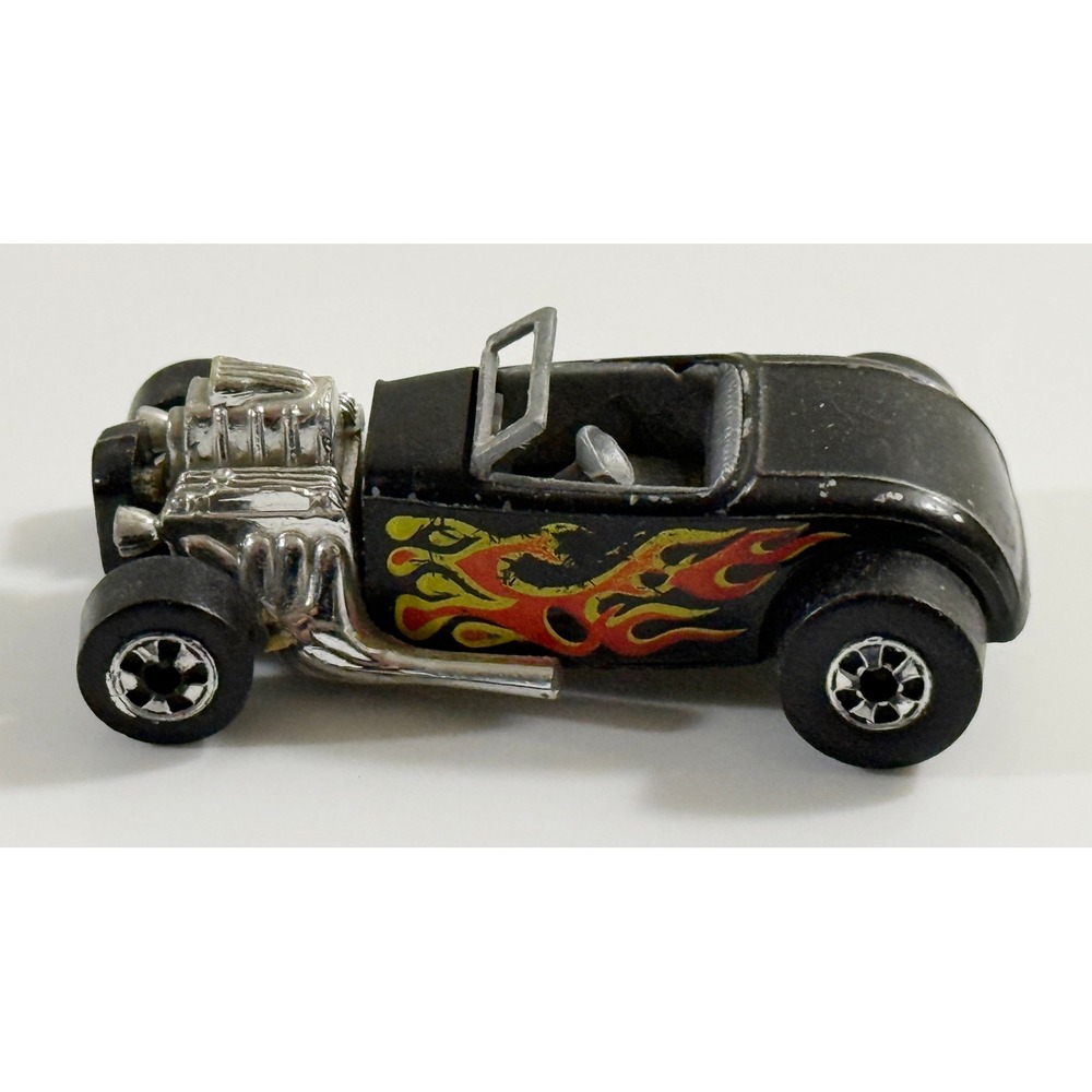 Hot Wheels 1975 Hot Rod Toy Car Unisex 1:64‎ Black Good Vintage Flame Decals